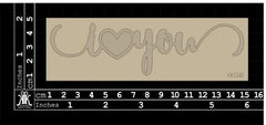 Kinder Kreations Chipboard I Heart You S2
