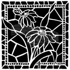 TCW 12x12 Stencil Stained Glass Daisies